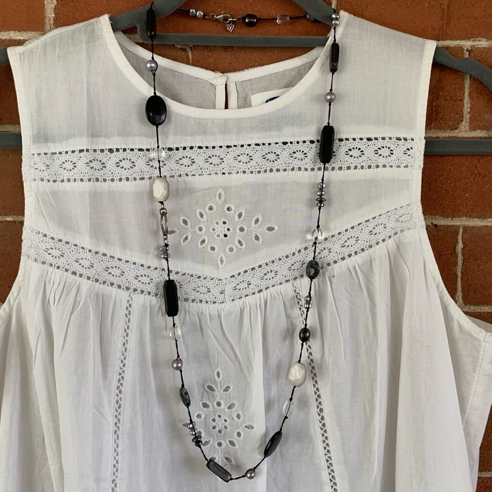 SILPADA Grey Pearl Sterling silver long Necklace